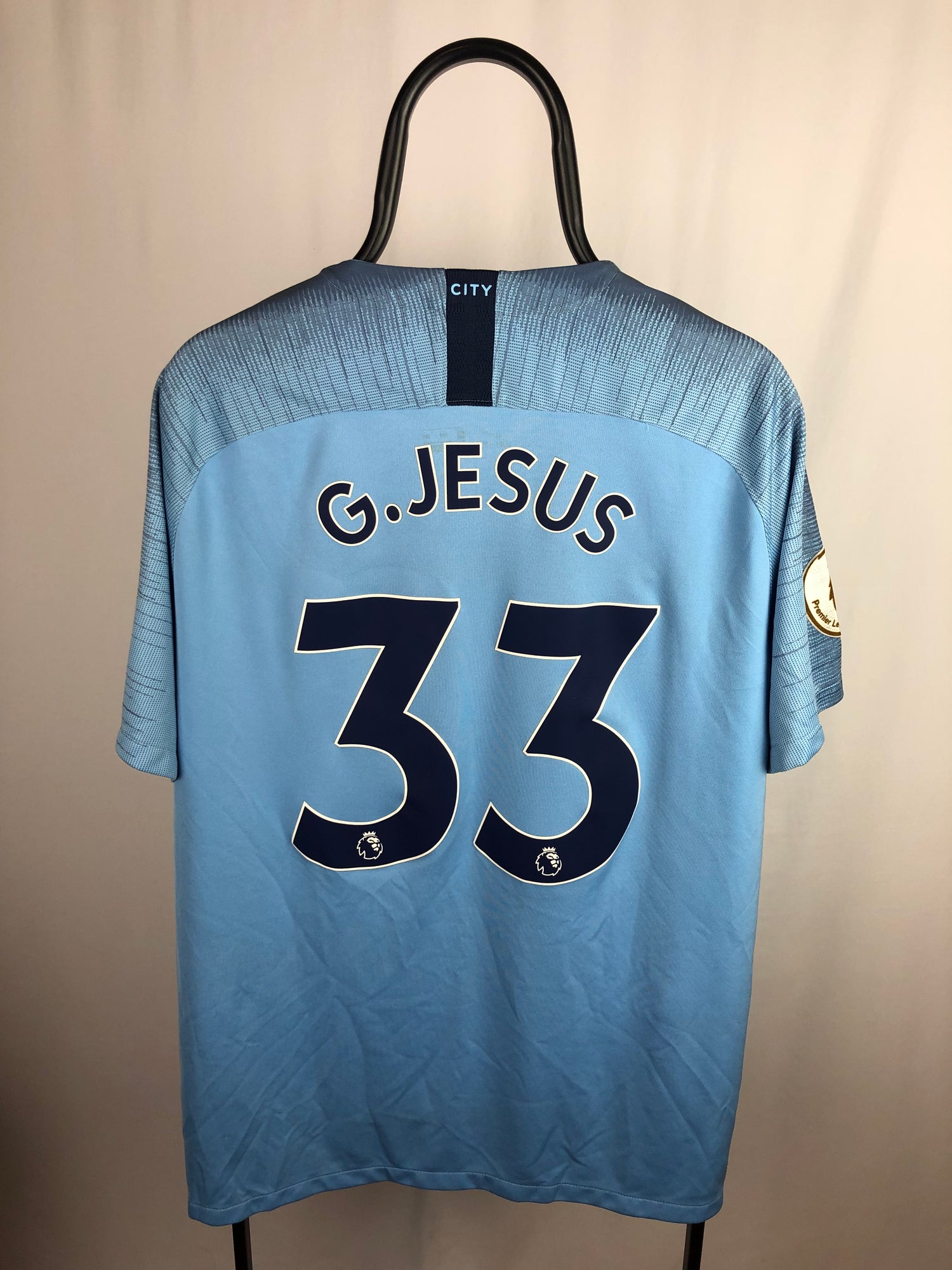 Gabriel Jesus Manchester City 18/19 hjemmebanetrøje - XXL